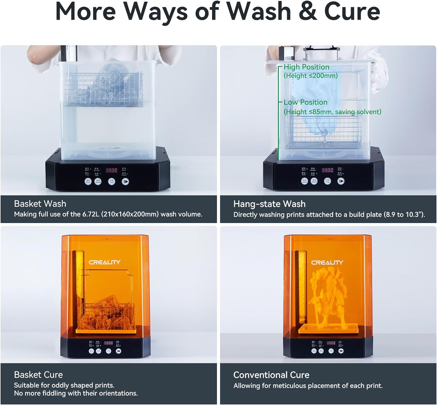 CREALITY UW-03 3D Printer Resi - đánh giá và giá Large Resin Wash And Cure Station