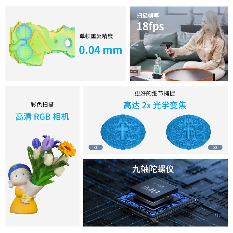 High-precision professional-gr - đánh giá và giá Handheld 3D Scanner High Precision